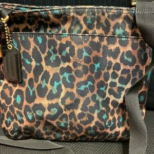 Coach animal print cross body